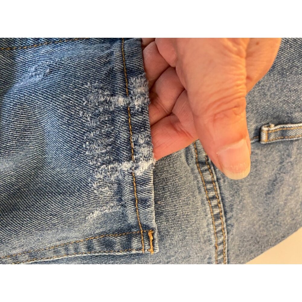 Vervet Flying Monkey Distressed High-Waisted Denim Jeans Size 28 Blue - Picture 6 of 11